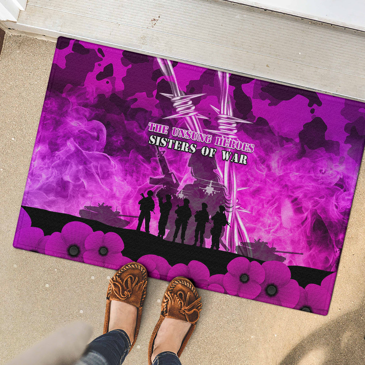 Australia ANZAC Day Rubber Doormat The Unsung Heroes Sisters of War