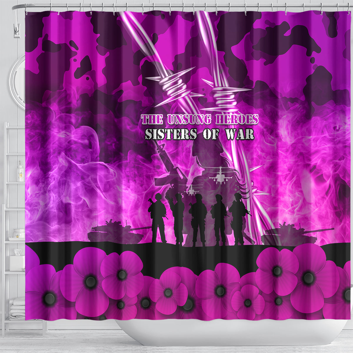 Australia ANZAC Day Shower Curtain The Unsung Heroes Sisters of War