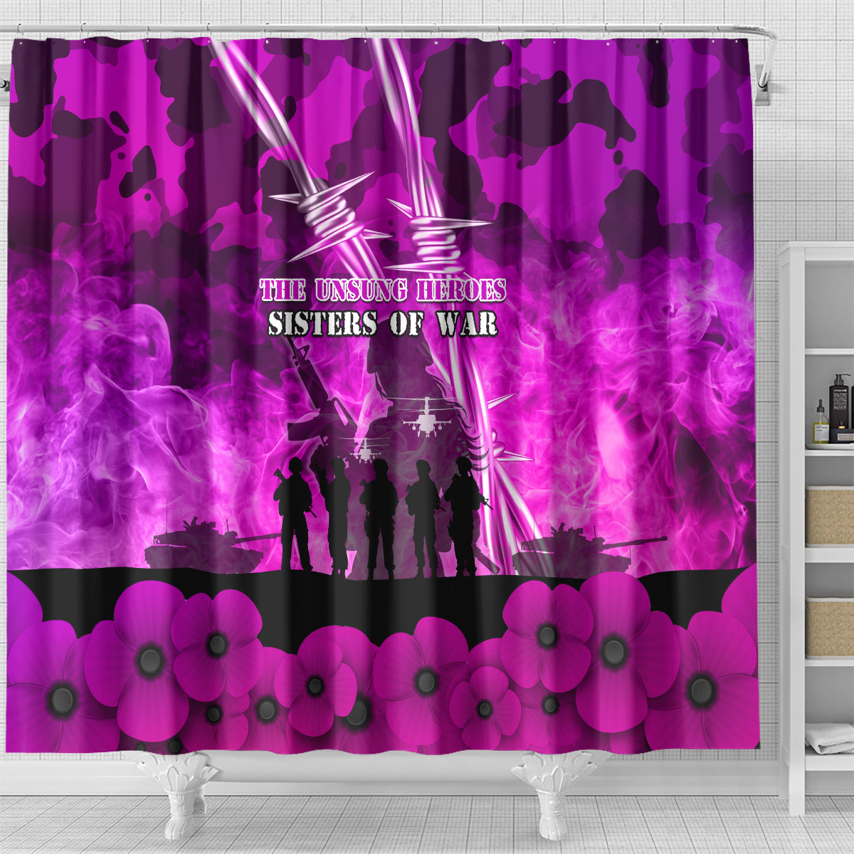Australia ANZAC Day Shower Curtain The Unsung Heroes Sisters of War
