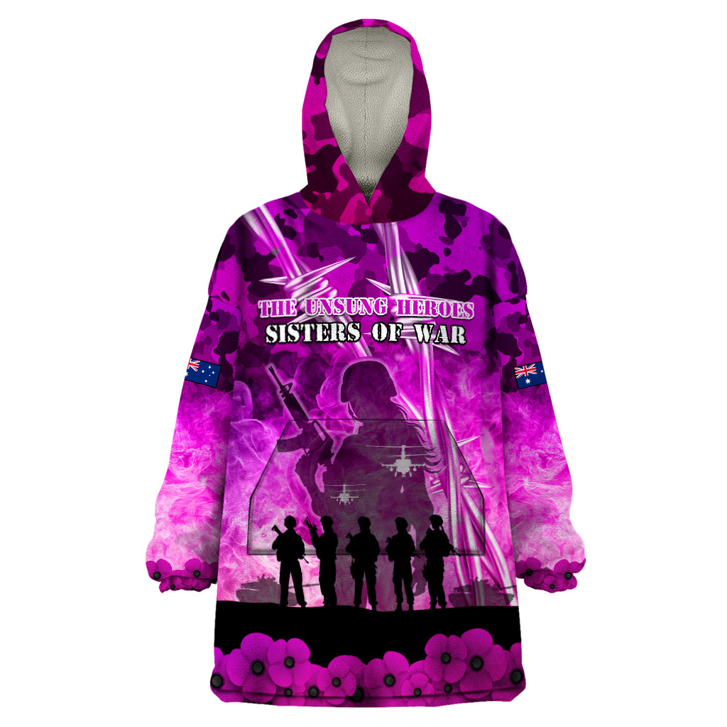 Australia ANZAC Day Wearable Blanket Hoodie The Unsung Heroes Sisters of War LT05 - Vibe Hoodie Shop