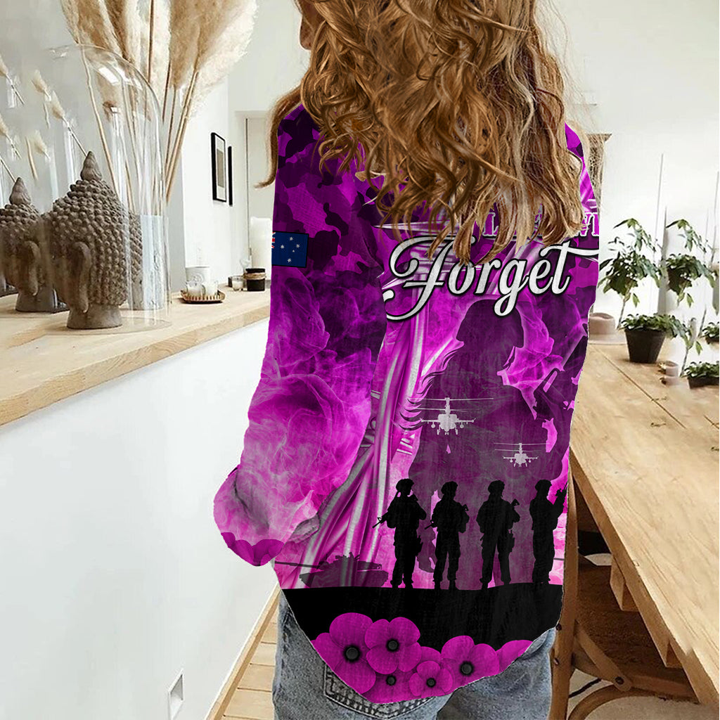 Australia ANZAC Day Women Casual Shirt The Unsung Heroes Sisters of War LT05 - Vibe Hoodie Shop