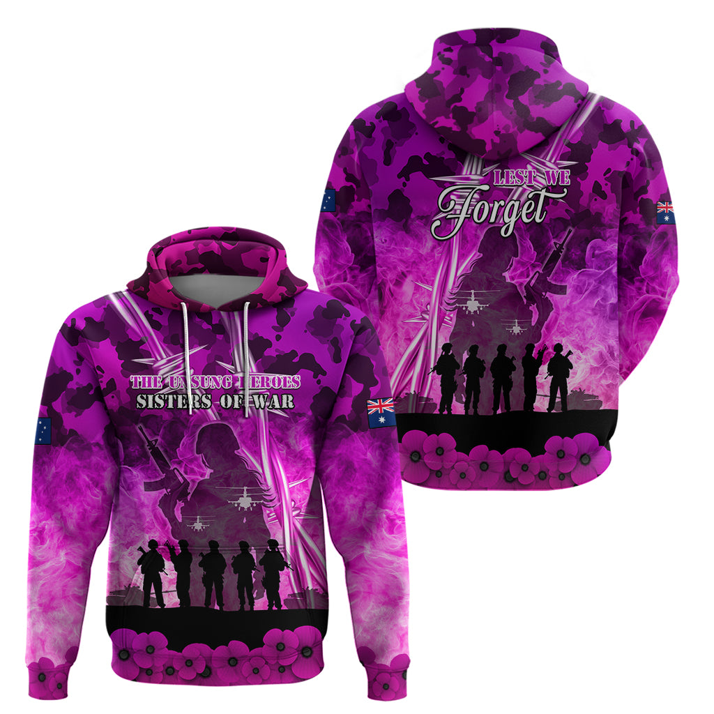 Australia ANZAC Day Zip Hoodie The Unsung Heroes Sisters of War LT05 - Vibe Hoodie Shop