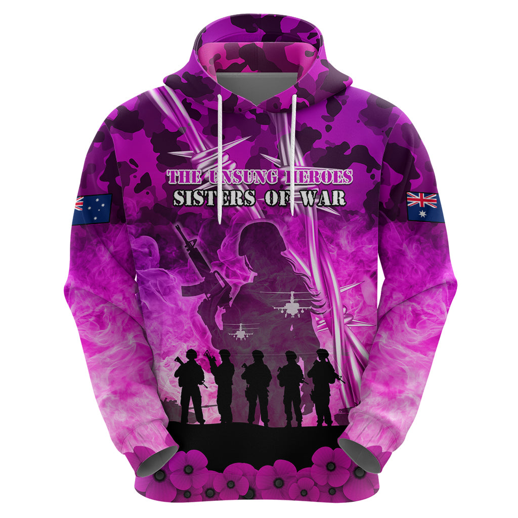 Australia ANZAC Day Zip Hoodie The Unsung Heroes Sisters of War LT05 - Vibe Hoodie Shop
