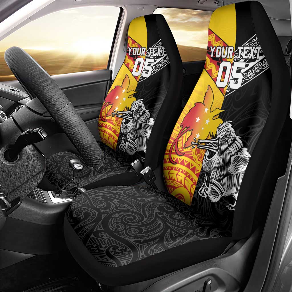 New Zealand And Papua New Guinea Rugby Custom Car Seat Cover Maori Kiwi With Bird of Paradise LT05 - Vibe Hoodie Shop