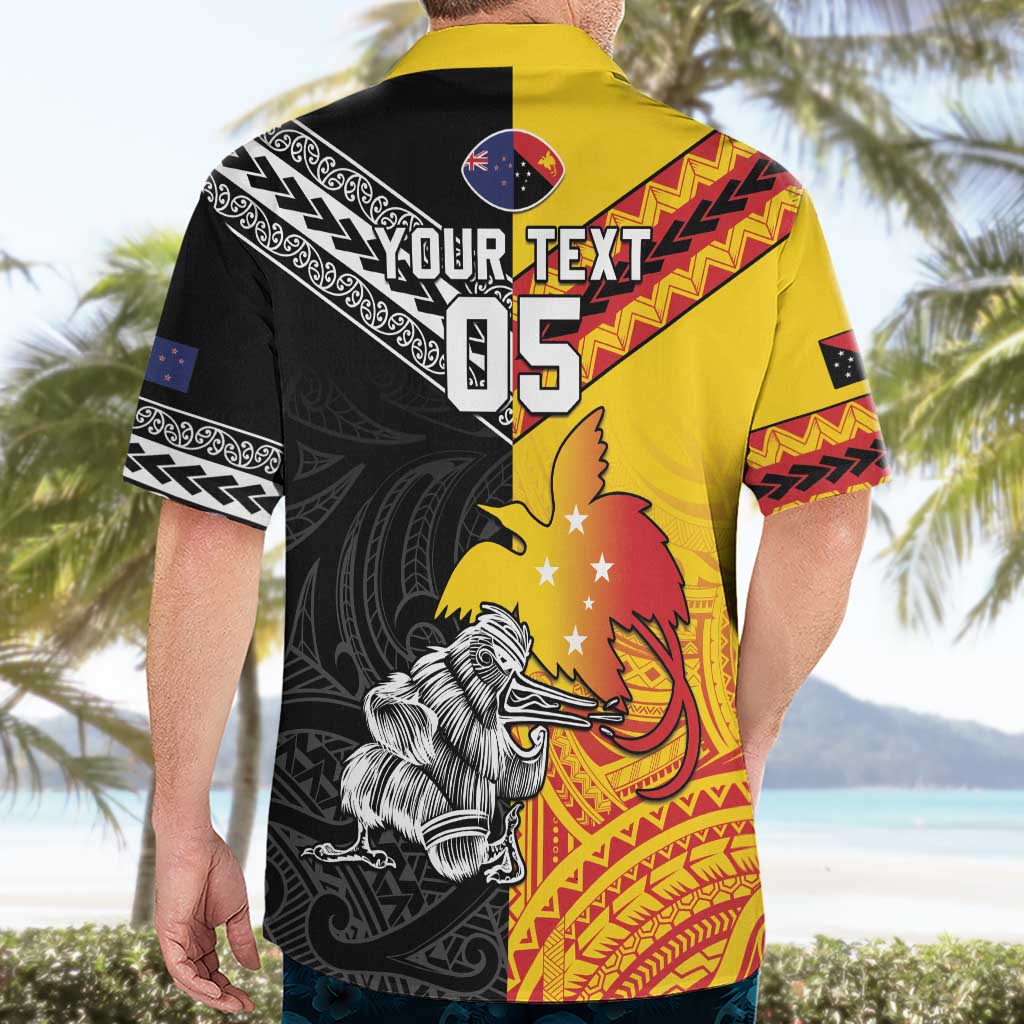 New Zealand And Papua New Guinea Rugby Custom Hawaiian Shirt Maori Kiwi With Bird of Paradise LT05 - Vibe Hoodie Shop