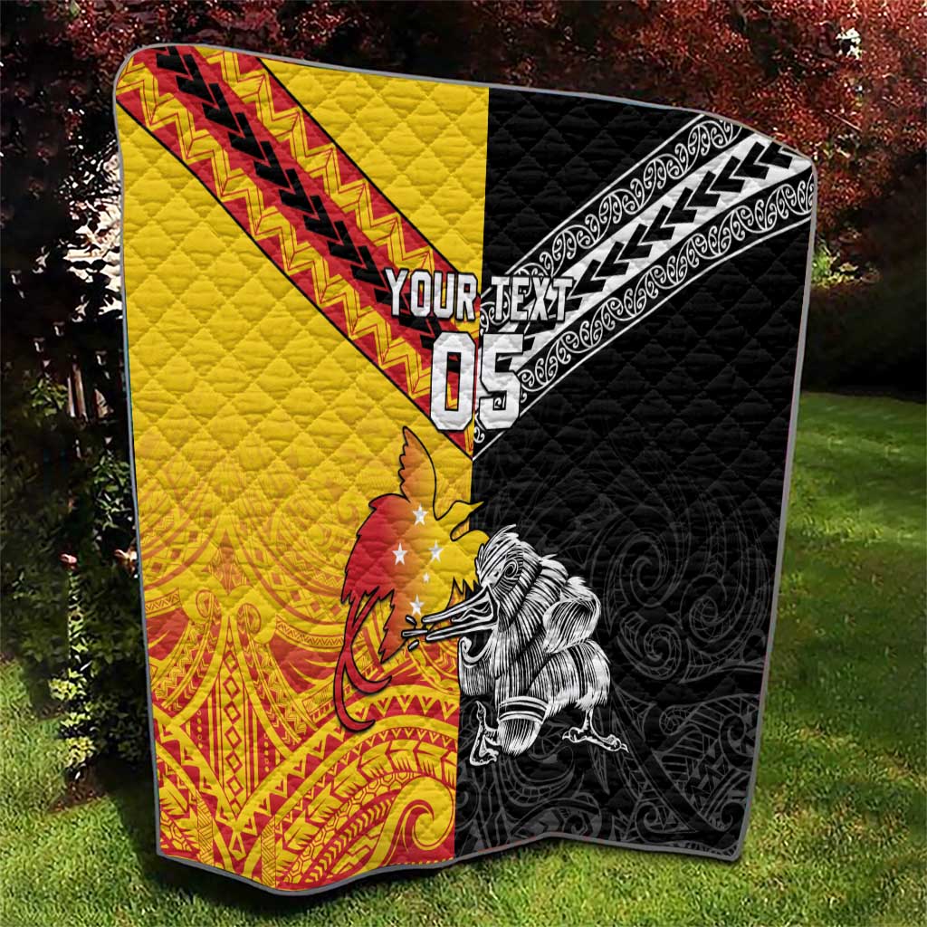 New Zealand And Papua New Guinea Rugby Custom Quilt Maori Kiwi With Bird of Paradise LT05 - Vibe Hoodie Shop