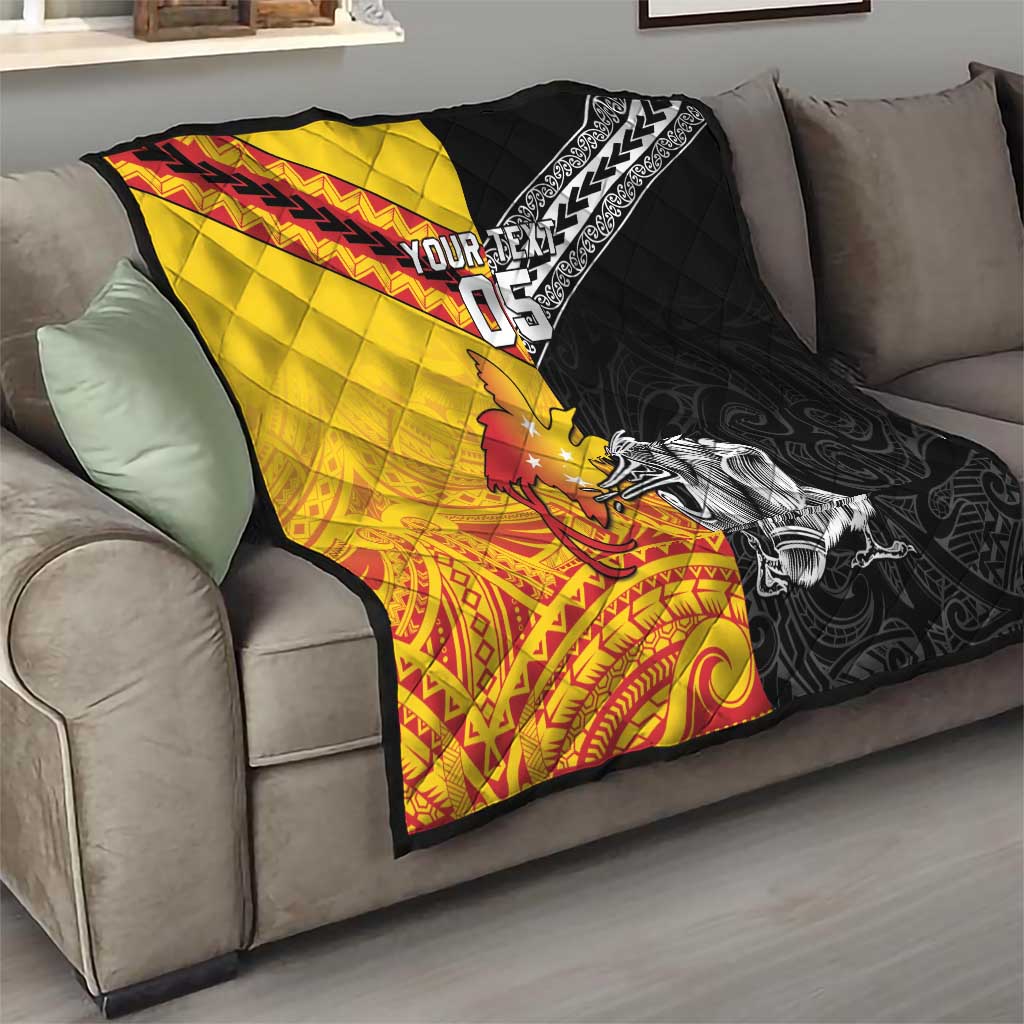New Zealand And Papua New Guinea Rugby Custom Quilt Maori Kiwi With Bird of Paradise LT05 - Vibe Hoodie Shop