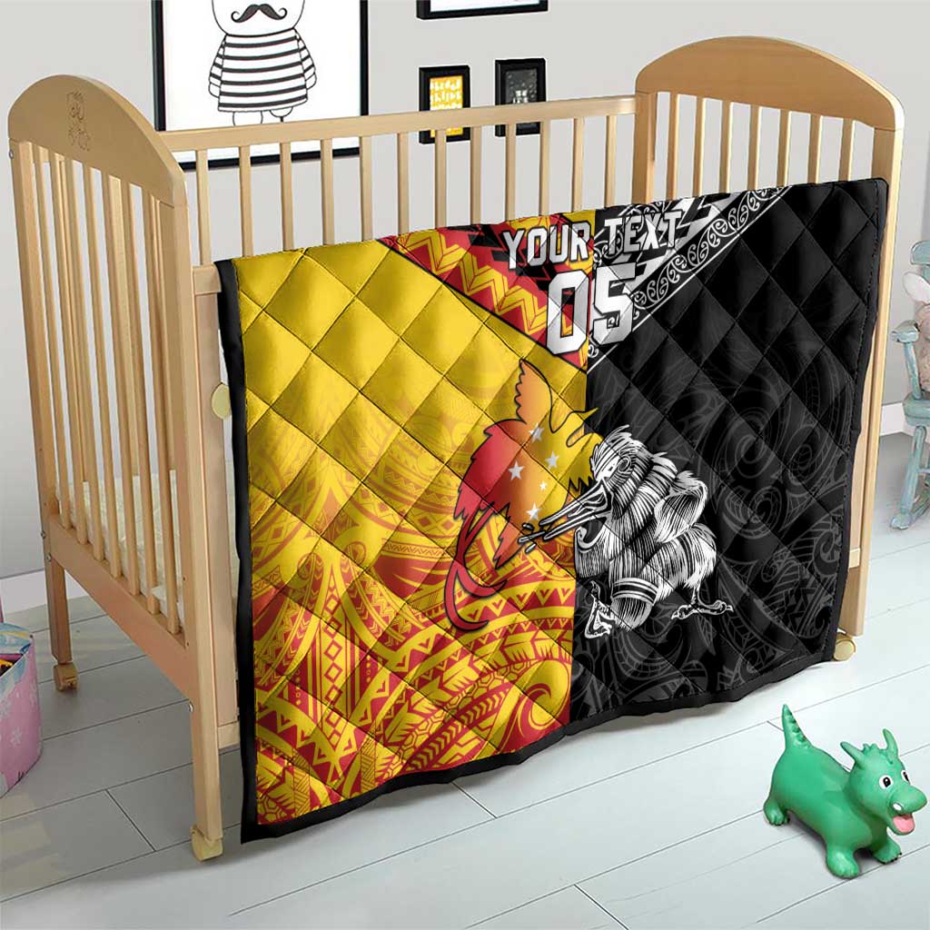 New Zealand And Papua New Guinea Rugby Custom Quilt Maori Kiwi With Bird of Paradise LT05 - Vibe Hoodie Shop