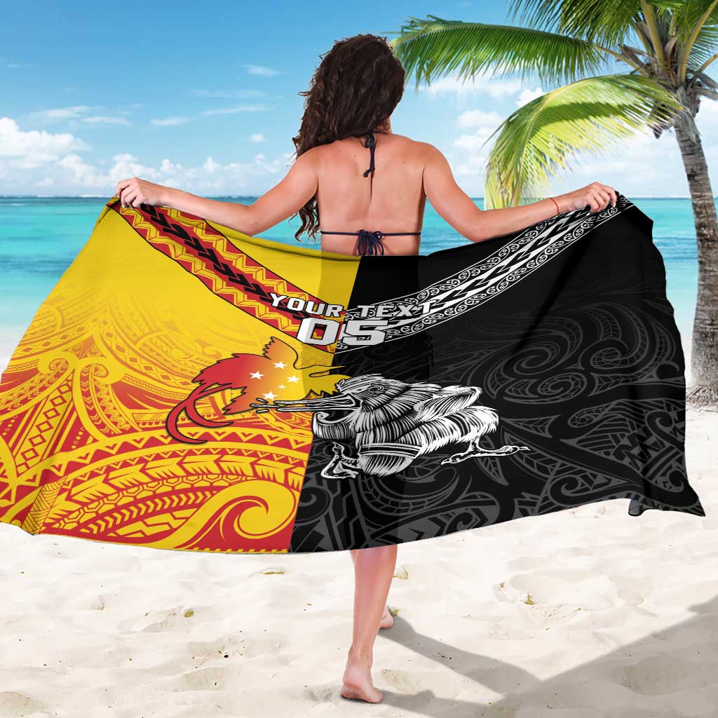 New Zealand And Papua New Guinea Rugby Custom Sarong Maori Kiwi With Bird of Paradise LT05 - Vibe Hoodie Shop