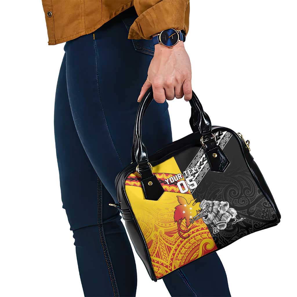 New Zealand And Papua New Guinea Rugby Custom Shoulder Handbag Maori Kiwi With Bird of Paradise LT05 - Vibe Hoodie Shop