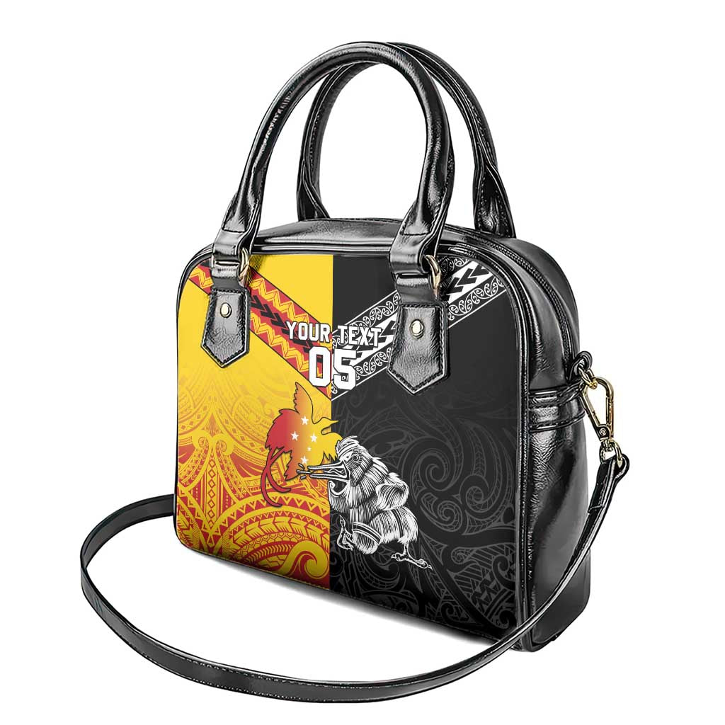 New Zealand And Papua New Guinea Rugby Custom Shoulder Handbag Maori Kiwi With Bird of Paradise LT05 - Vibe Hoodie Shop