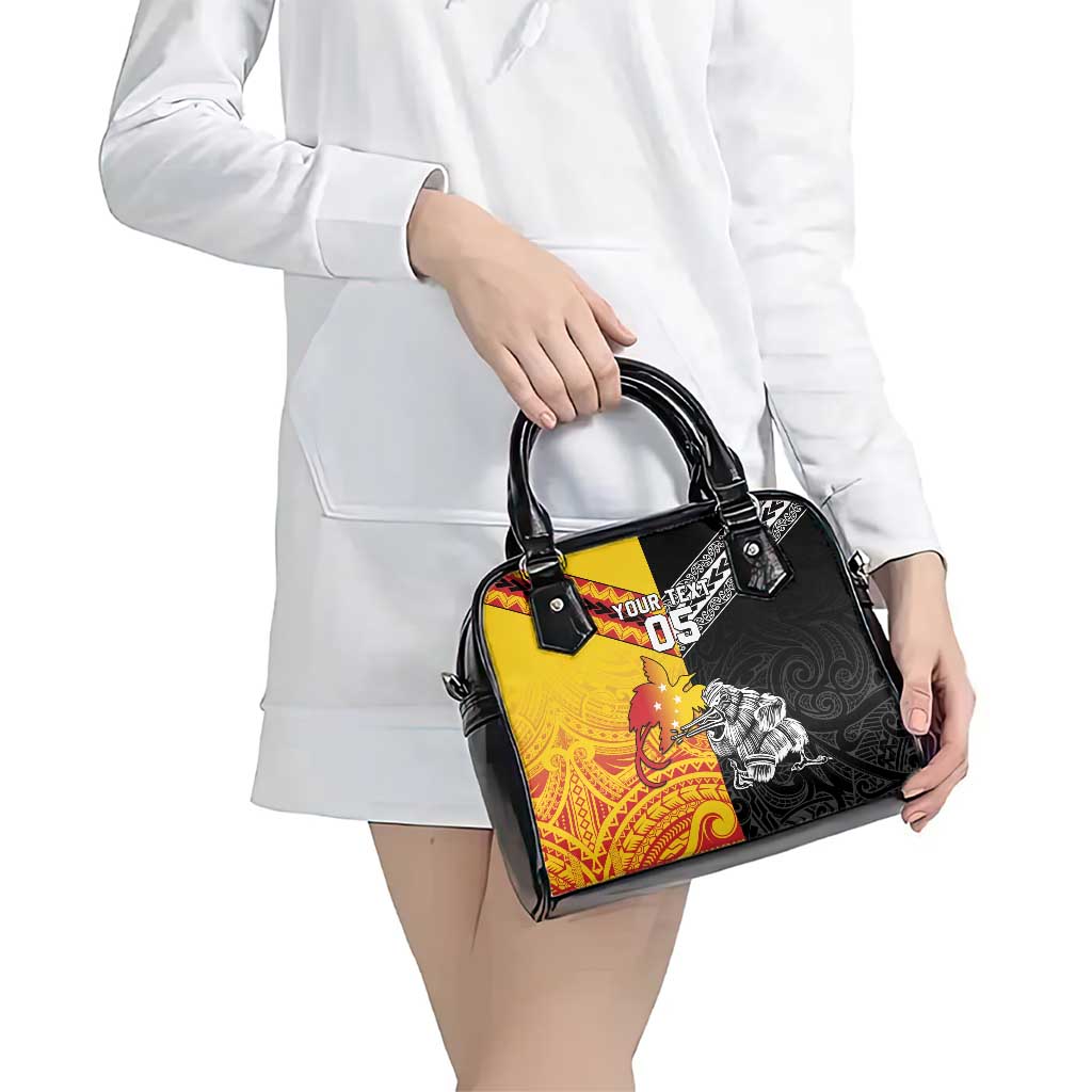 New Zealand And Papua New Guinea Rugby Custom Shoulder Handbag Maori Kiwi With Bird of Paradise LT05 - Vibe Hoodie Shop