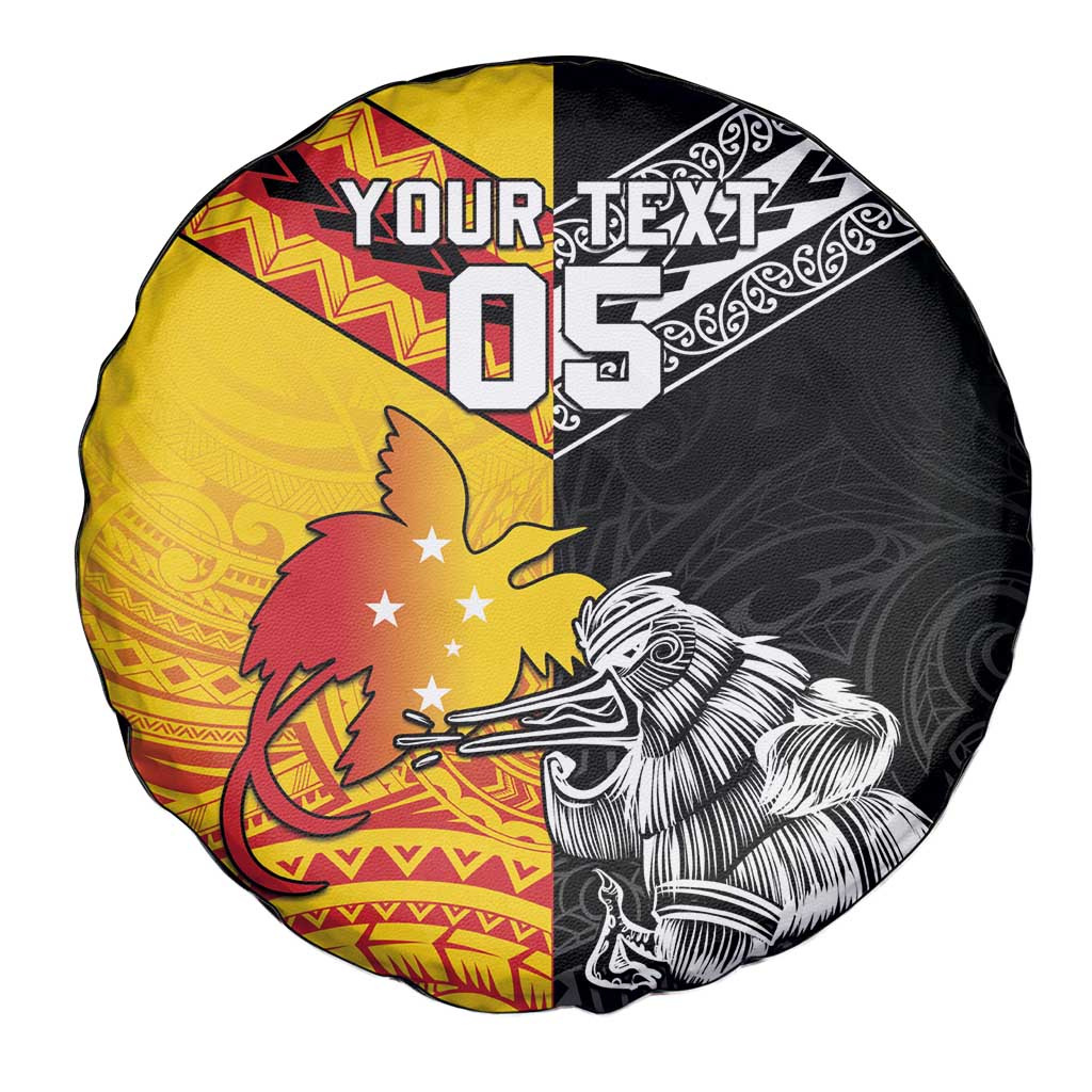 New Zealand And Papua New Guinea Rugby Custom Spare Tire Cover Maori Kiwi With Bird of Paradise LT05 - Vibe Hoodie Shop