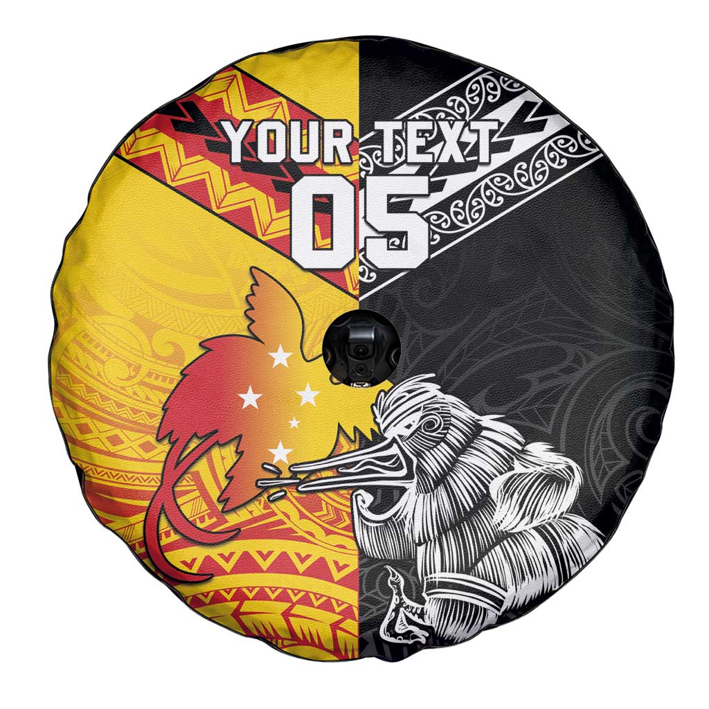 New Zealand And Papua New Guinea Rugby Custom Spare Tire Cover Maori Kiwi With Bird of Paradise LT05 - Vibe Hoodie Shop