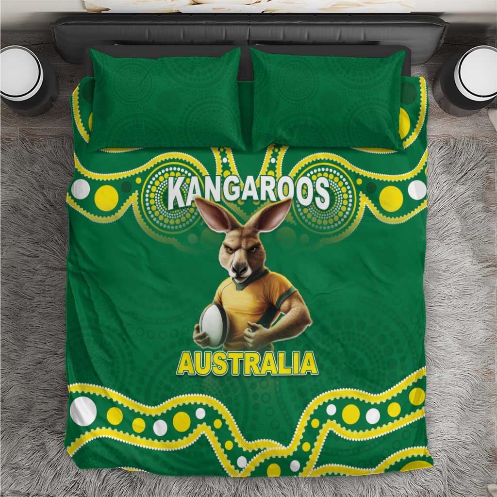 Australia Rugby Custom Bedding Set Kangaroos Make History Pacific Champions LT05 - Vibe Hoodie Shop