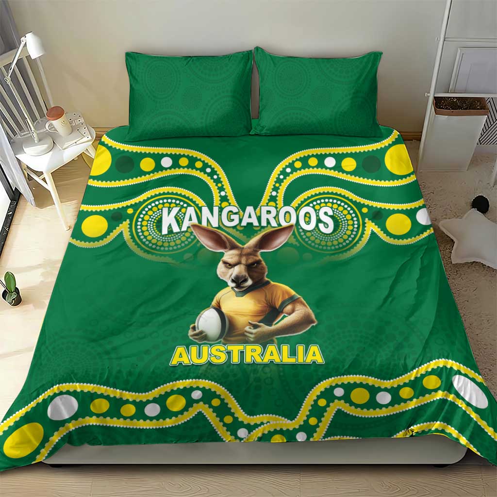 Australia Rugby Custom Bedding Set Kangaroos Make History Pacific Champions LT05 - Vibe Hoodie Shop