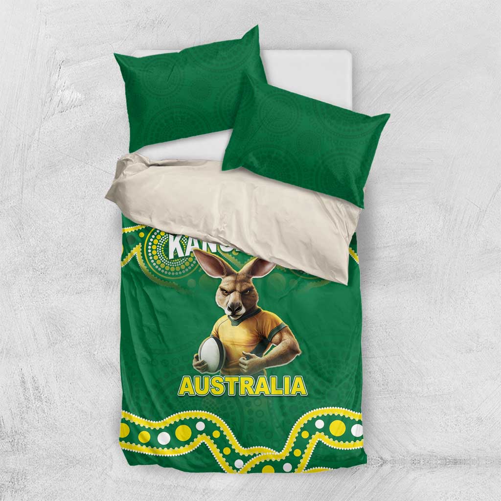 Australia Rugby Custom Bedding Set Kangaroos Make History Pacific Champions LT05 - Vibe Hoodie Shop
