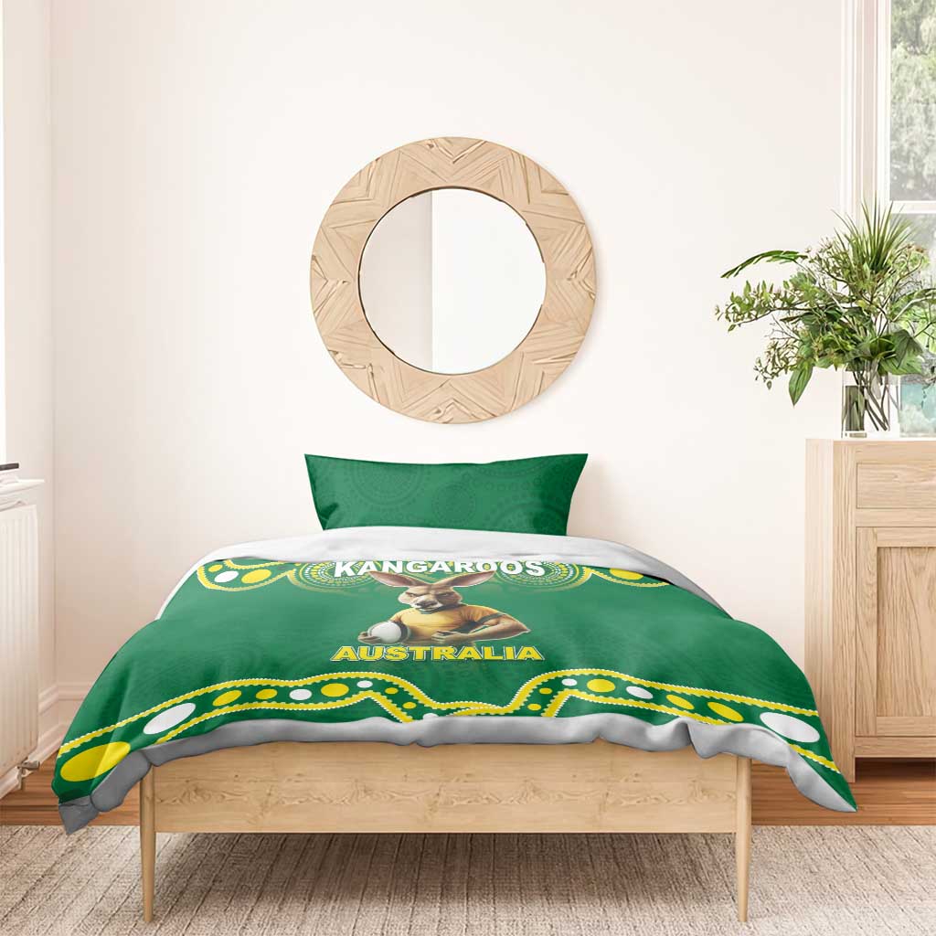 Australia Rugby Custom Bedding Set Kangaroos Make History Pacific Champions LT05 - Vibe Hoodie Shop