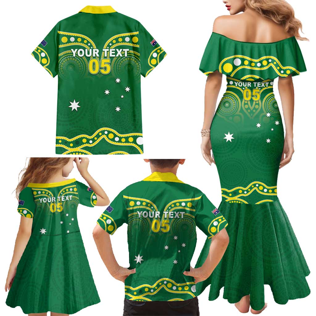 Australia Rugby Custom Family Matching Mermaid Dress and Hawaiian Shirt Kangaroos Make History Pacific Champions