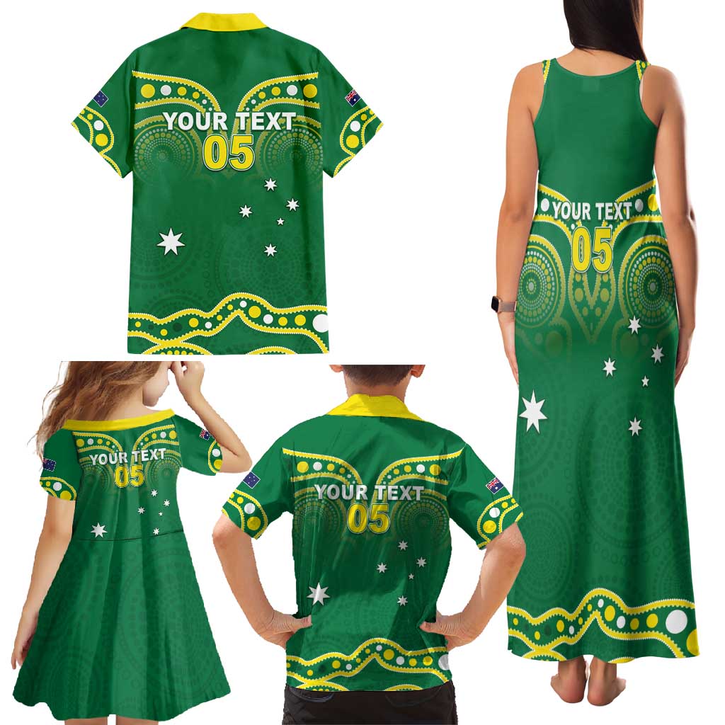 Australia Rugby Custom Family Matching Tank Maxi Dress and Hawaiian Shirt Kangaroos Make History Pacific Champions