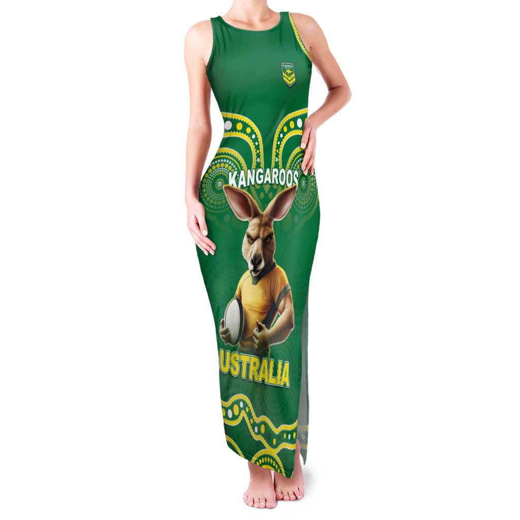 Australia Rugby Custom Family Matching Tank Maxi Dress and Hawaiian Shirt Kangaroos Make History Pacific Champions