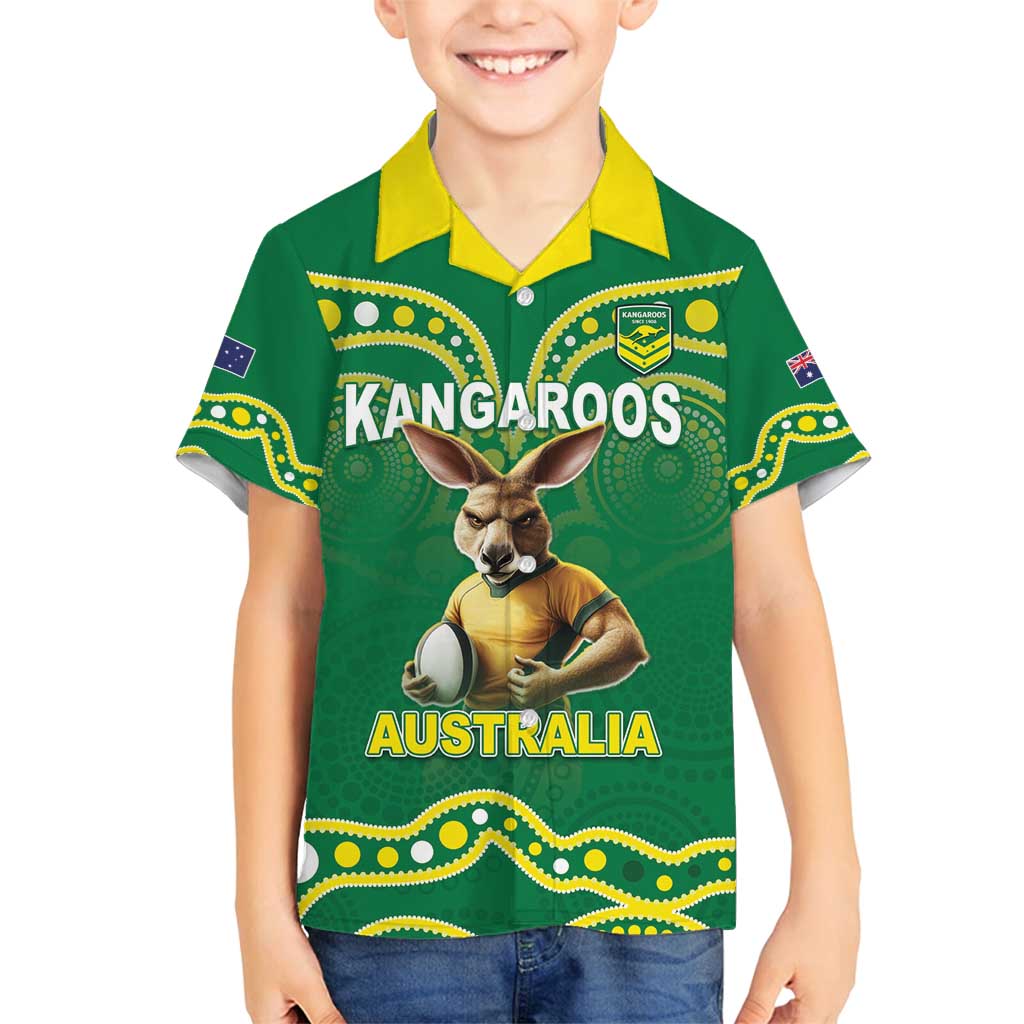 Australia Rugby Custom Family Matching Tank Maxi Dress and Hawaiian Shirt Kangaroos Make History Pacific Champions