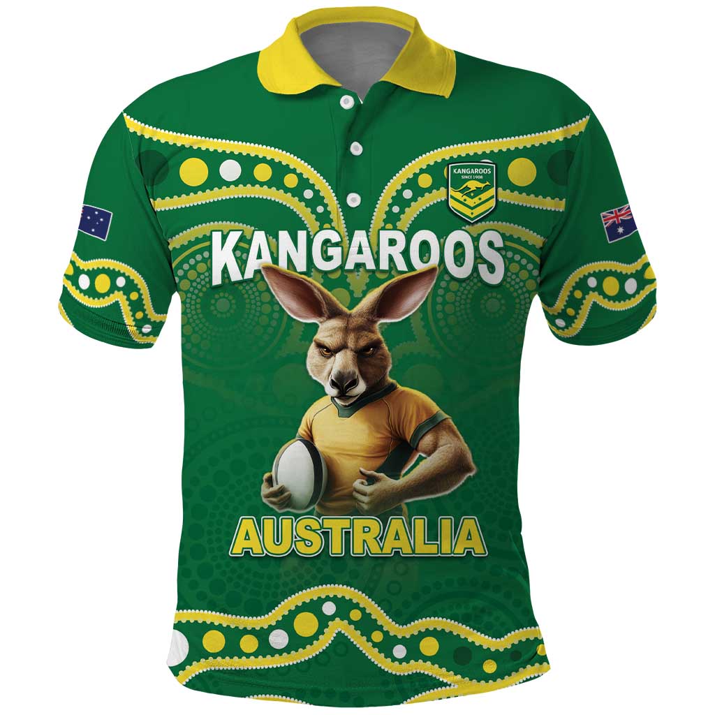 Australia Rugby Custom Polo Shirt Kangaroos Make History Pacific Champions LT05 - Vibe Hoodie Shop