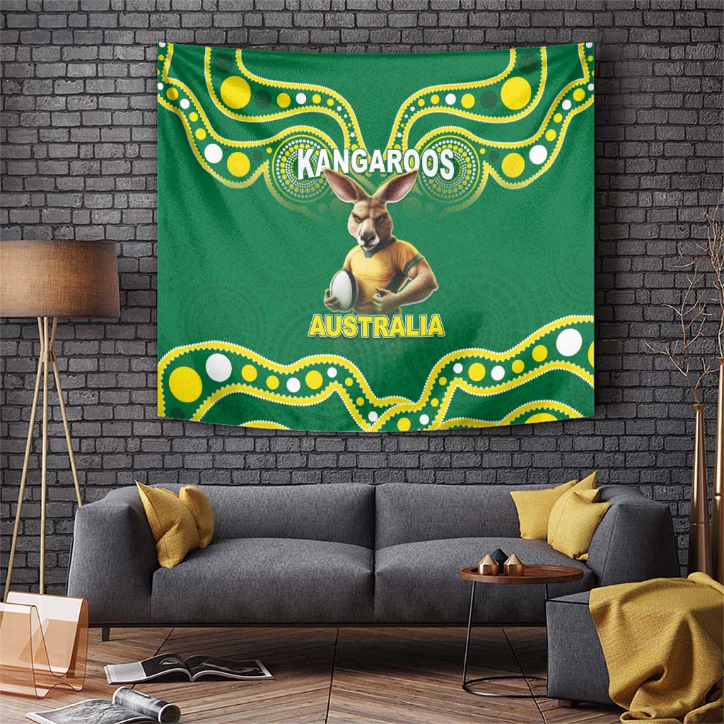 Australia Rugby Custom Tapestry Kangaroos Make History Pacific Champions LT05 - Vibe Hoodie Shop