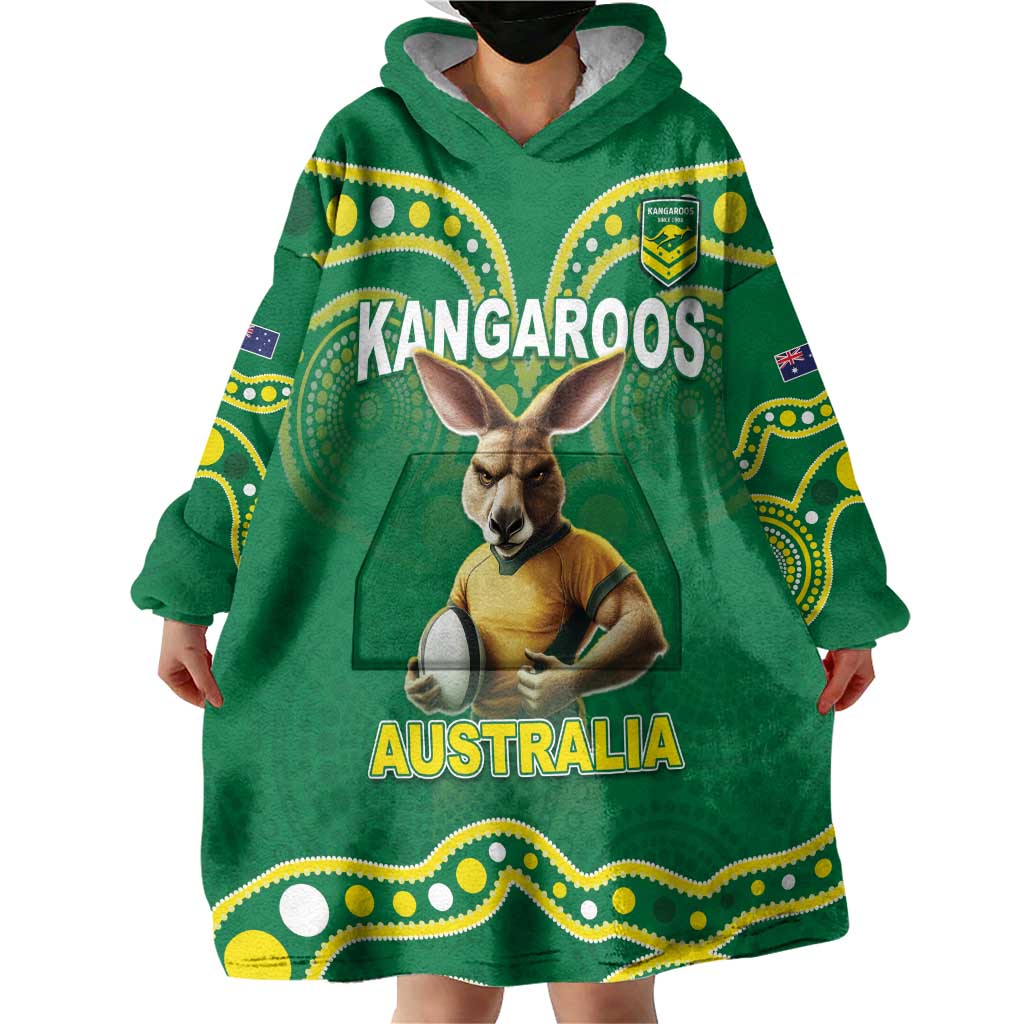 Australia Rugby Custom Wearable Blanket Hoodie Kangaroos Make History Pacific Champions LT05 - Vibe Hoodie Shop