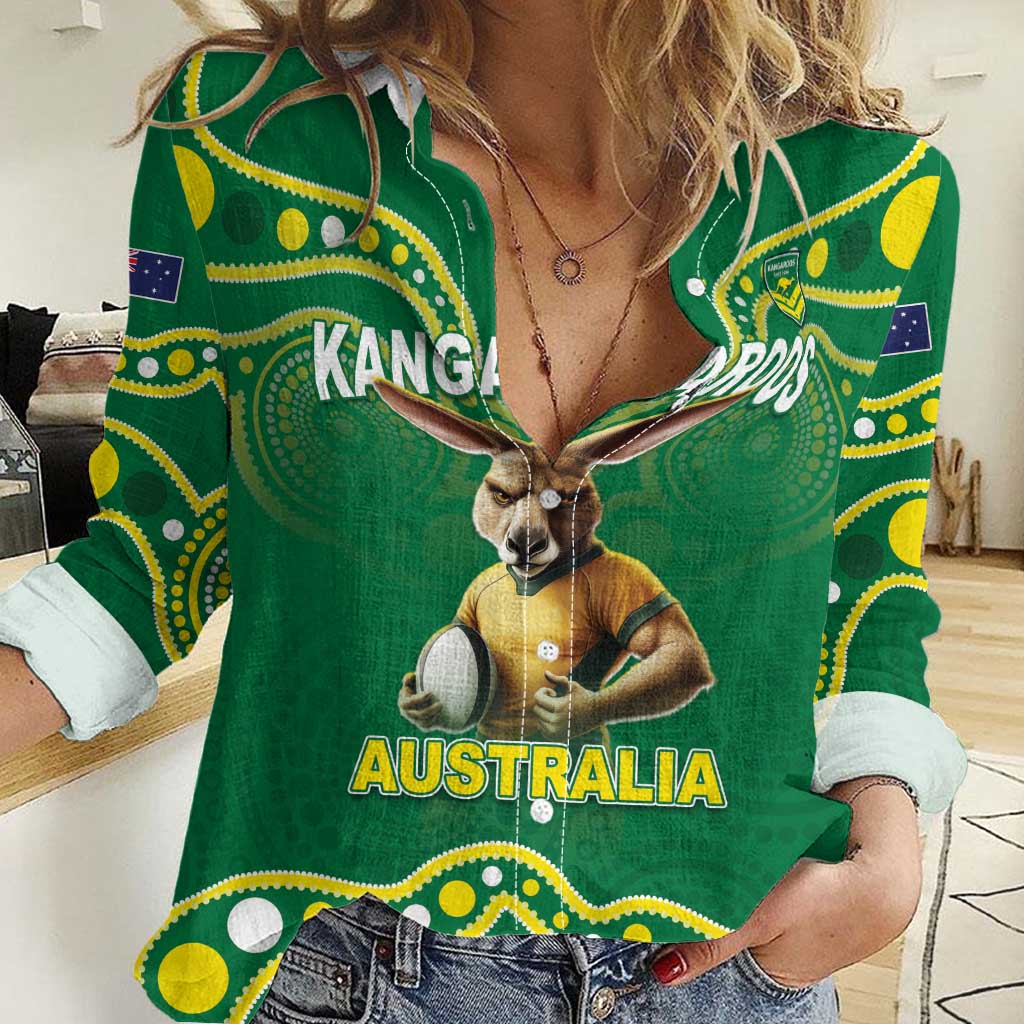 Australia Rugby Custom Women Casual Shirt Kangaroos Make History Pacific Champions LT05 - Vibe Hoodie Shop