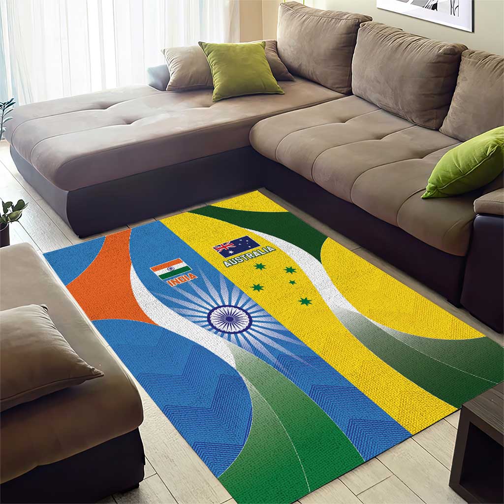 India Vs Australia Cricket Area Rug Final Matchup - Vibe Hoodie