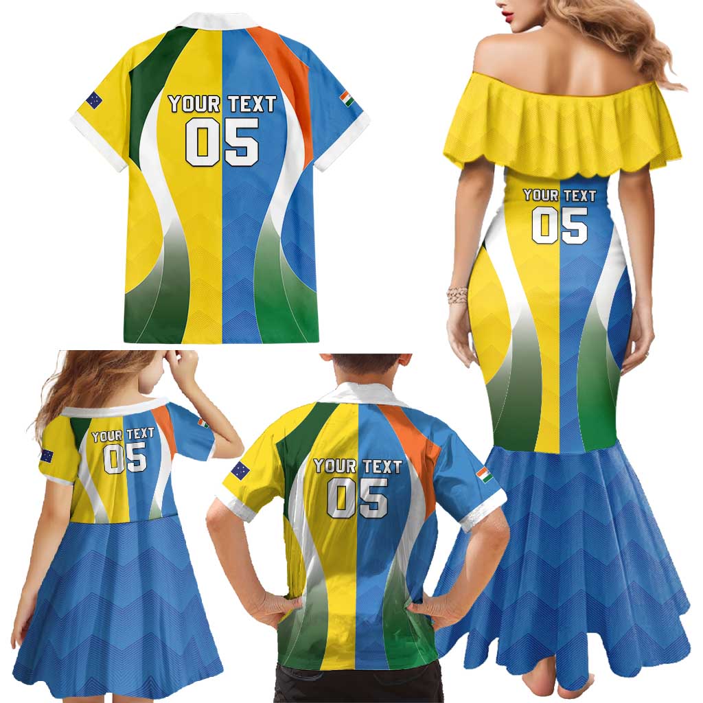 Custom India Vs Australia Cricket Family Matching Mermaid Dress and Hawaiian Shirt Final Matchup - Vibe Hoodie