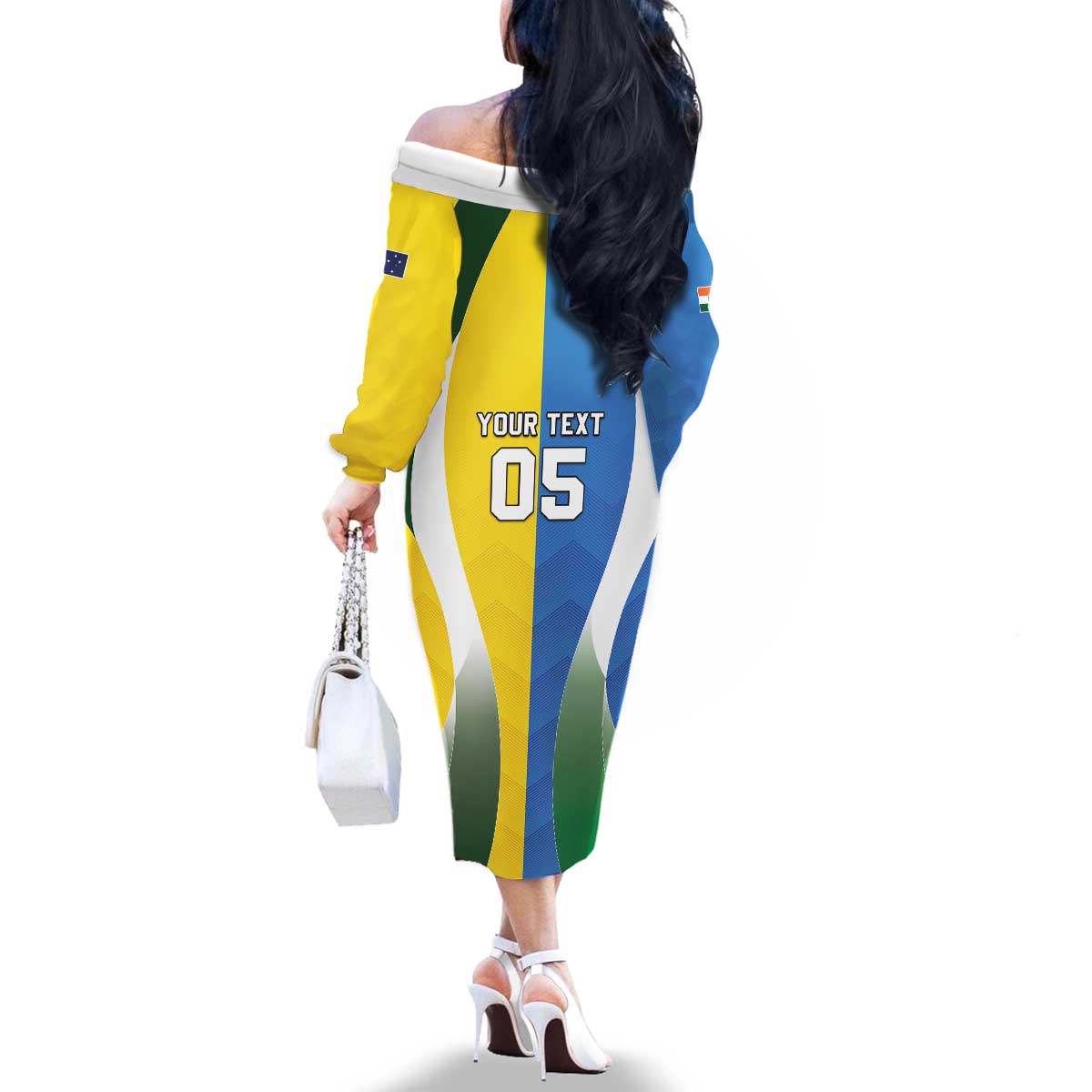 Custom India Vs Australia Cricket Family Matching Off The Shoulder Long Sleeve Dress and Hawaiian Shirt Final Matchup - Vibe Hoodie