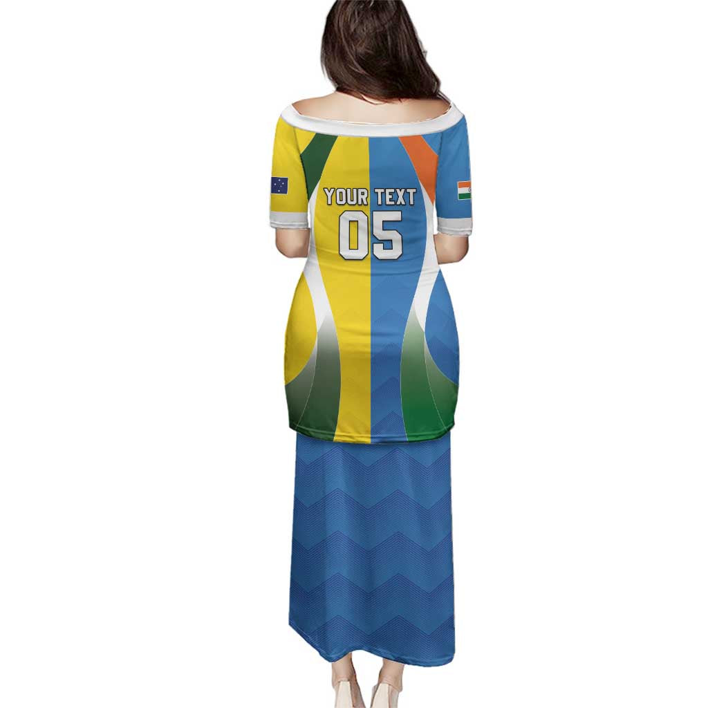 Custom India Vs Australia Cricket Family Matching Puletasi and Hawaiian Shirt Final Matchup - Vibe Hoodie