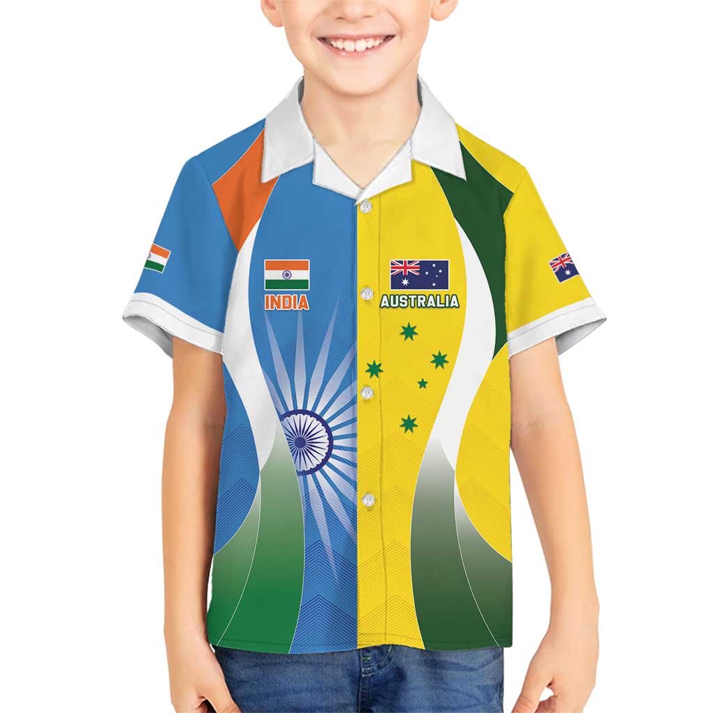 Custom India Vs Australia Cricket Family Matching Puletasi and Hawaiian Shirt Final Matchup - Vibe Hoodie