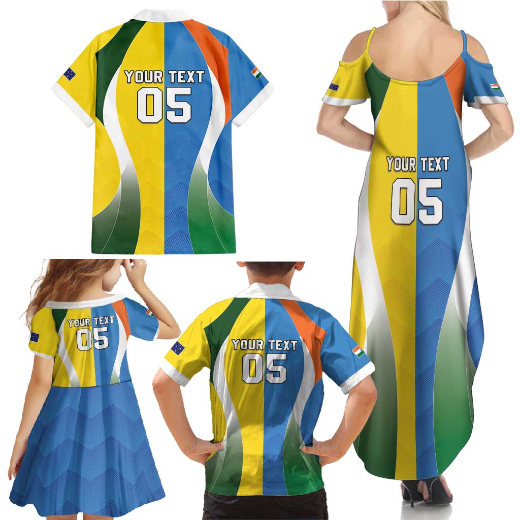 Custom India Vs Australia Cricket Family Matching Summer Maxi Dress and Hawaiian Shirt Final Matchup - Vibe Hoodie