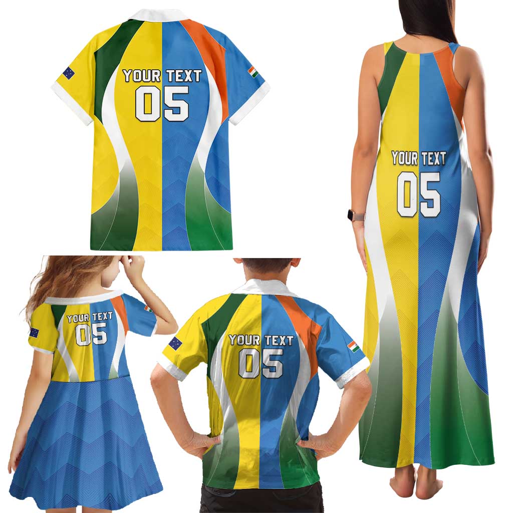 Custom India Vs Australia Cricket Family Matching Tank Maxi Dress and Hawaiian Shirt Final Matchup - Vibe Hoodie