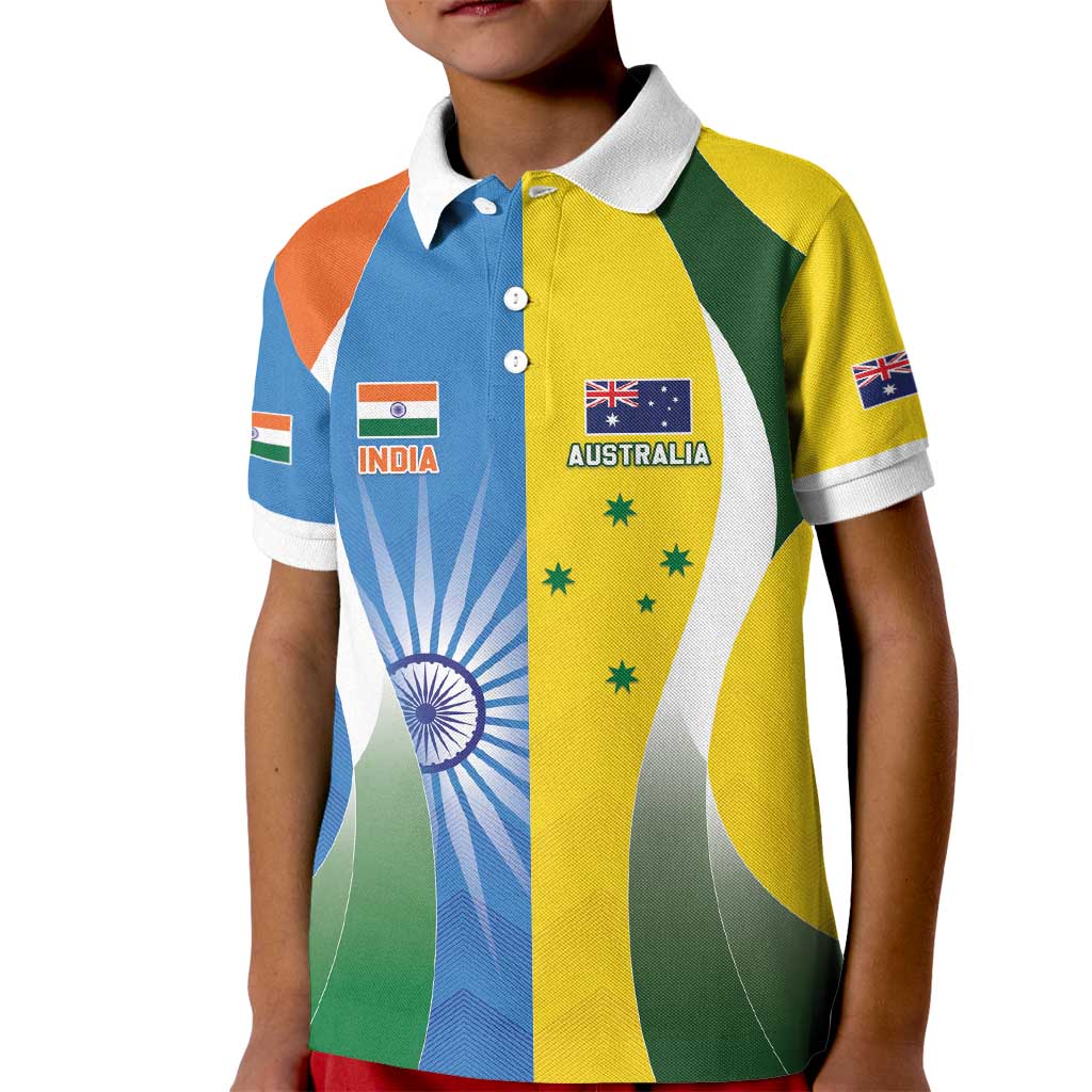 Custom India Vs Australia Cricket Kid Polo Shirt Final Matchup - Vibe Hoodie
