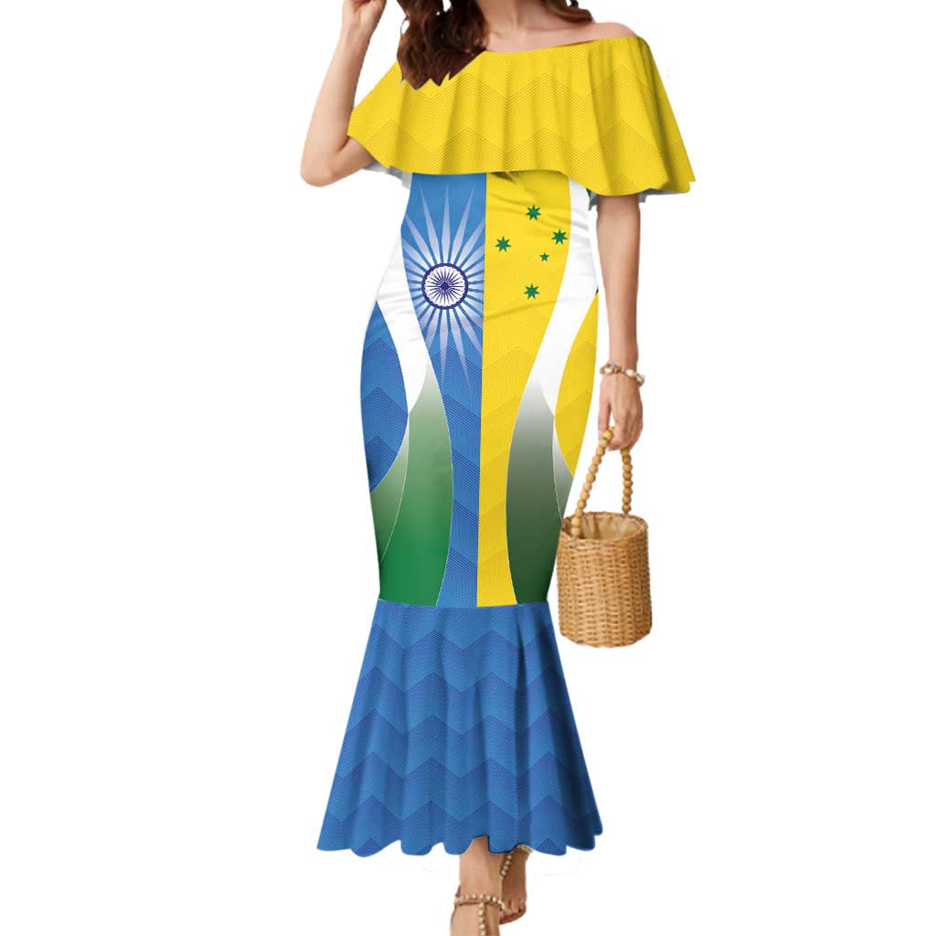 Custom India Vs Australia Cricket Mermaid Dress Final Matchup - Vibe Hoodie