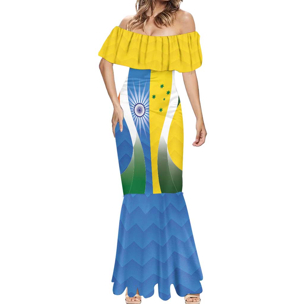 Custom India Vs Australia Cricket Mermaid Dress Final Matchup - Vibe Hoodie