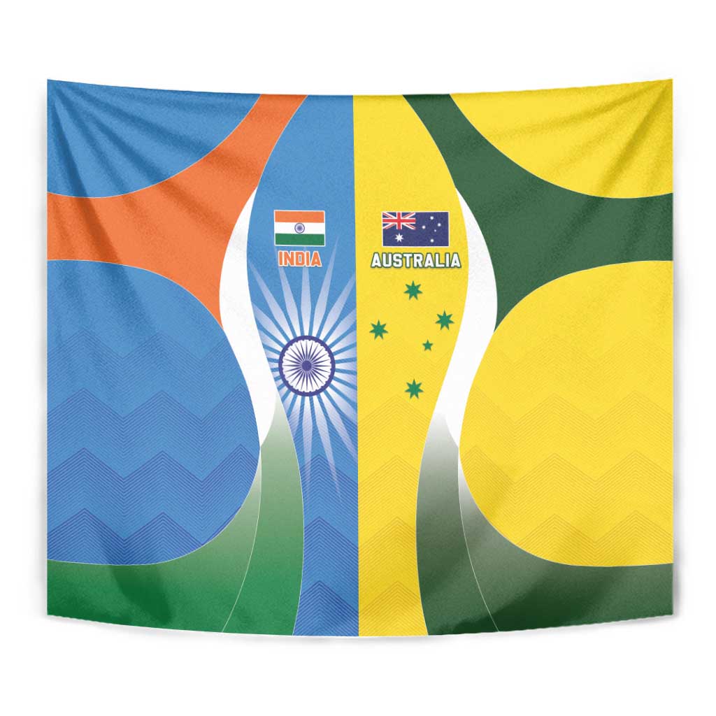 India Vs Australia Cricket Tapestry Final Matchup - Vibe Hoodie