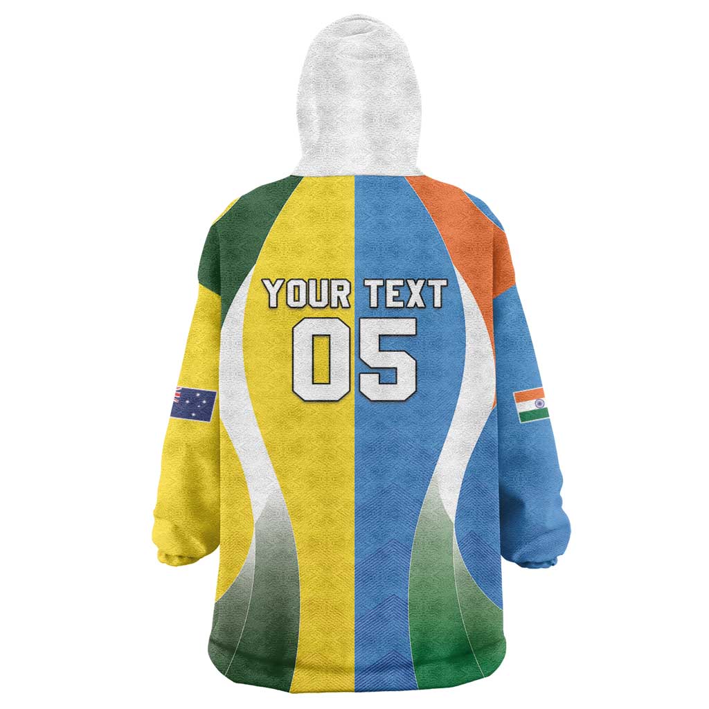 Custom India Vs Australia Cricket Wearable Blanket Hoodie Final Matchup - Vibe Hoodie