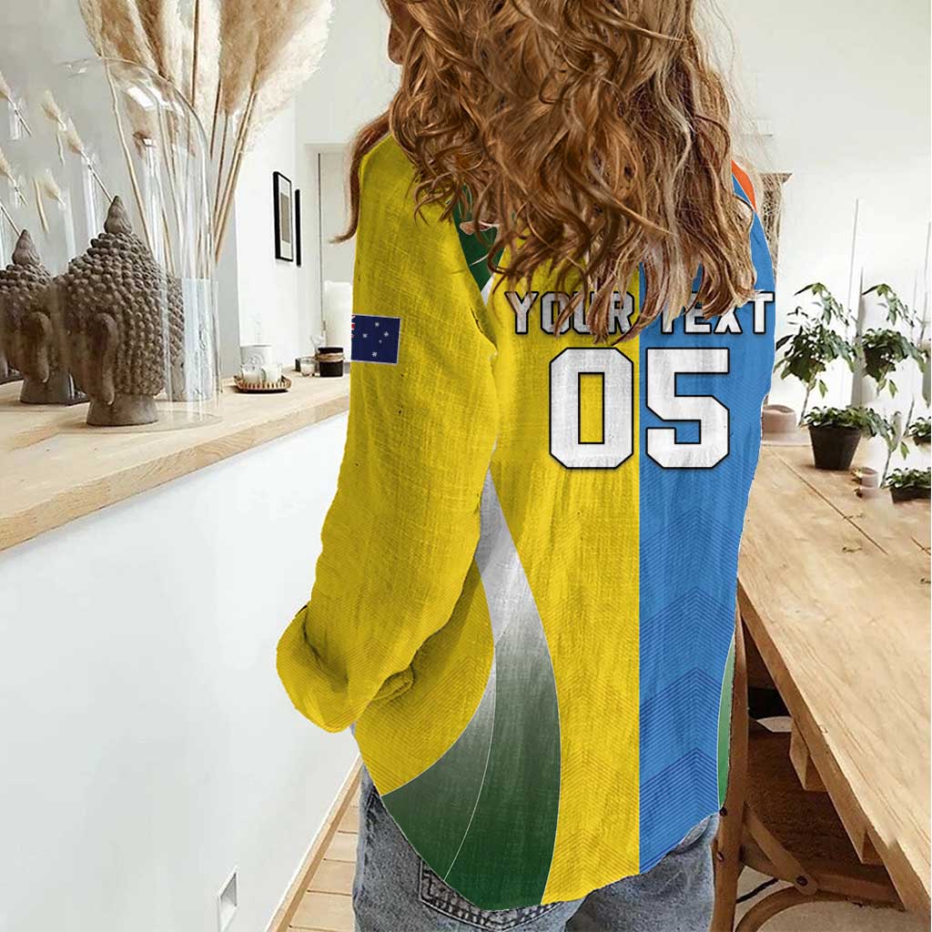 Custom India Vs Australia Cricket Women Casual Shirt Final Matchup - Vibe Hoodie