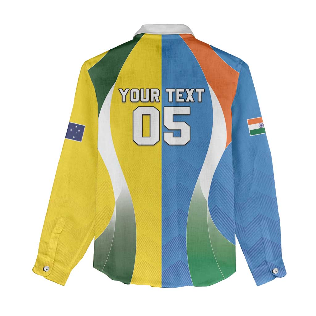Custom India Vs Australia Cricket Women Casual Shirt Final Matchup - Vibe Hoodie