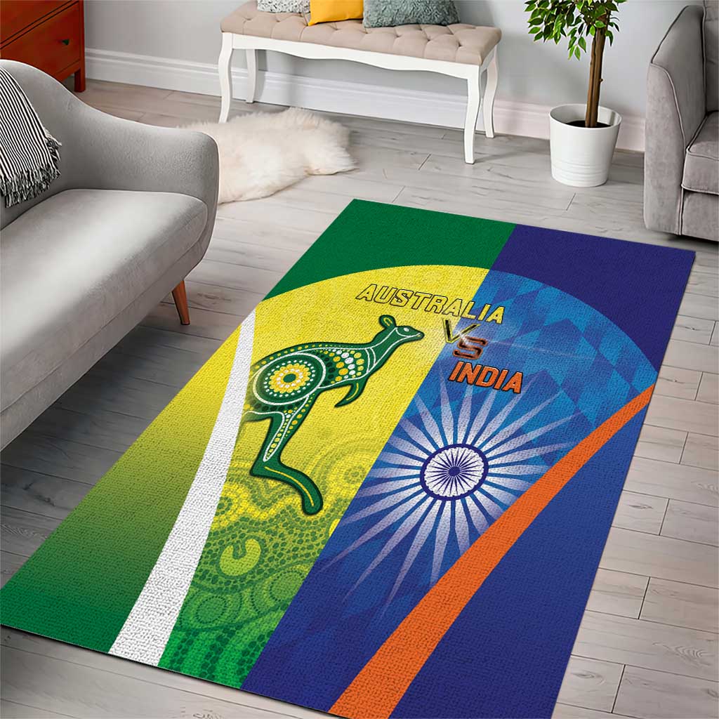 Australia And India Cricket Area Rug Ashoka Chakra With Aboriginal - Vibe Hoodie
