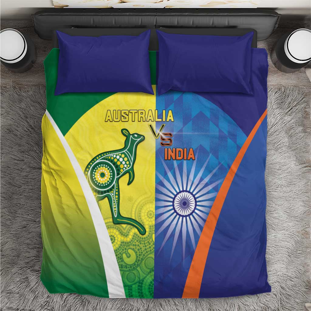 Australia And India Cricket Bedding Set Ashoka Chakra With Aboriginal - Vibe Hoodie