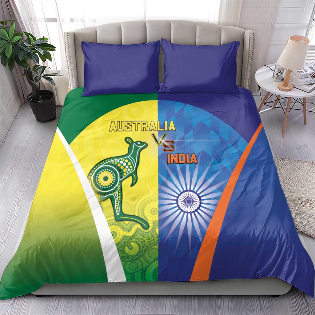 Australia And India Cricket Bedding Set Ashoka Chakra With Aboriginal - Vibe Hoodie