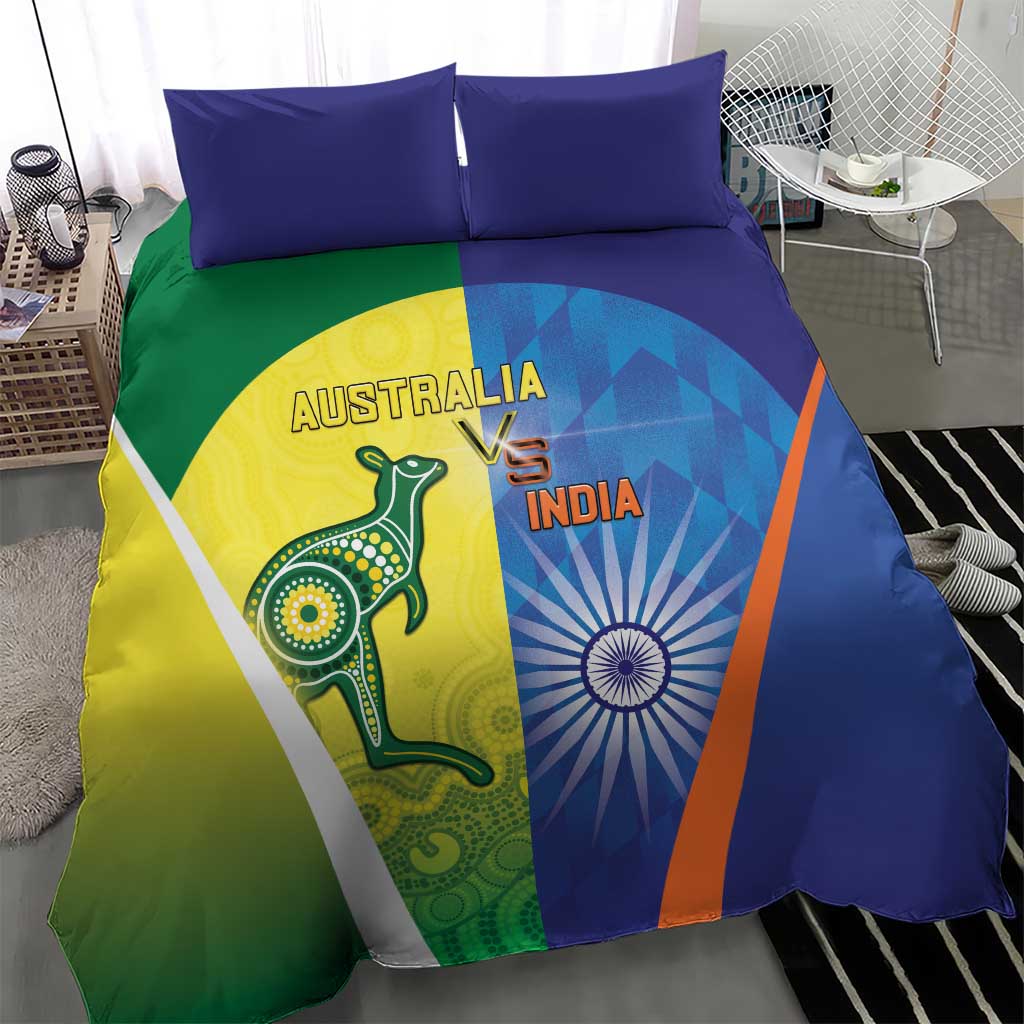 Australia And India Cricket Bedding Set Ashoka Chakra With Aboriginal - Vibe Hoodie