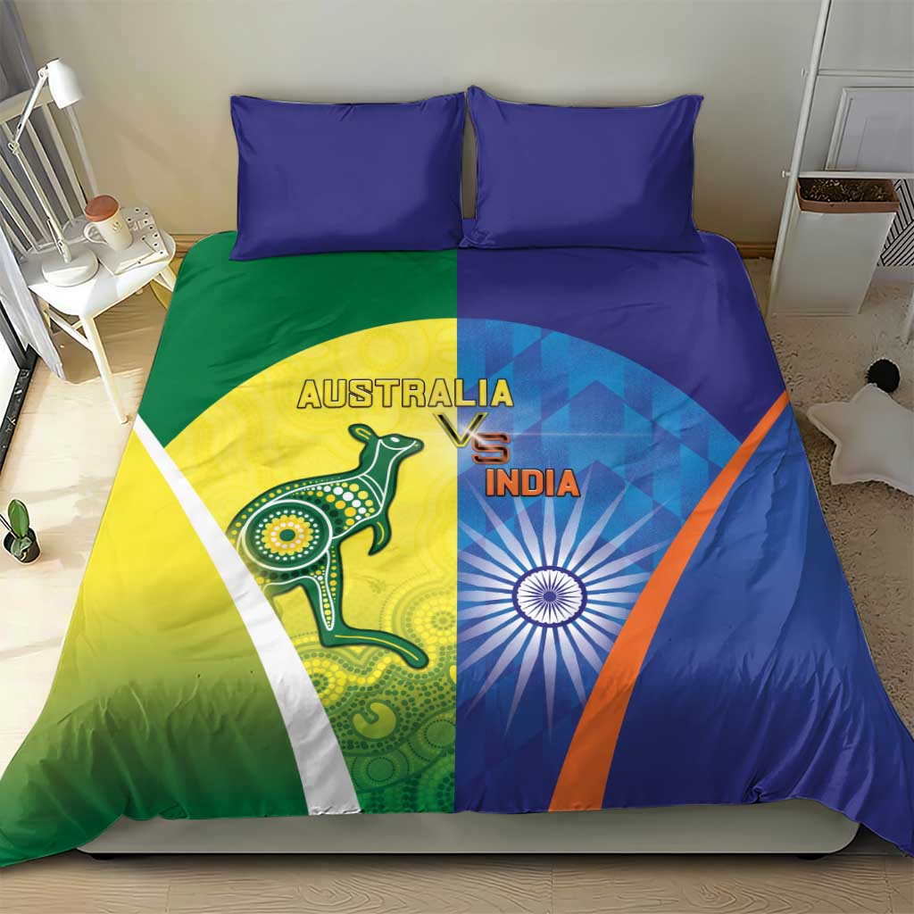 Australia And India Cricket Bedding Set Ashoka Chakra With Aboriginal - Vibe Hoodie