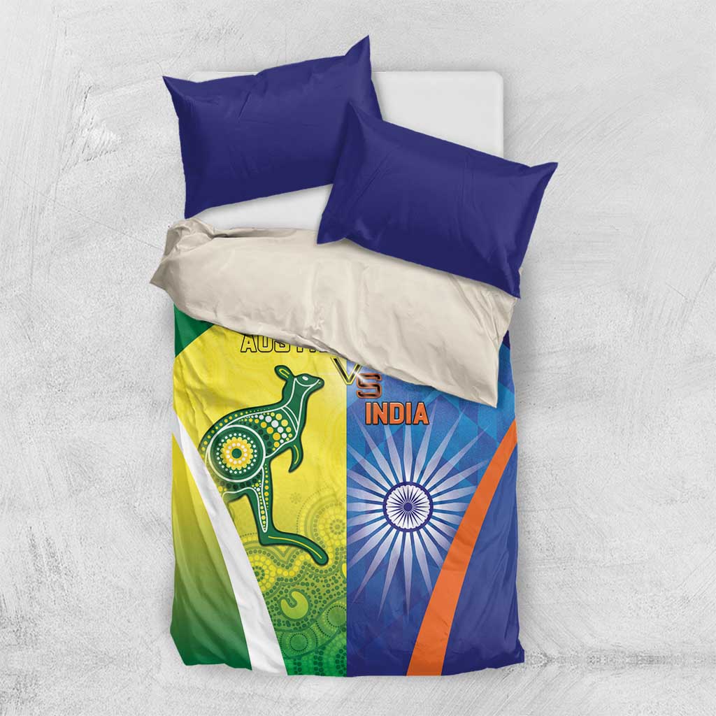 Australia And India Cricket Bedding Set Ashoka Chakra With Aboriginal - Vibe Hoodie